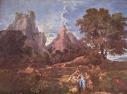 Nicolas Poussin Landschaft mit Polyphem painting
